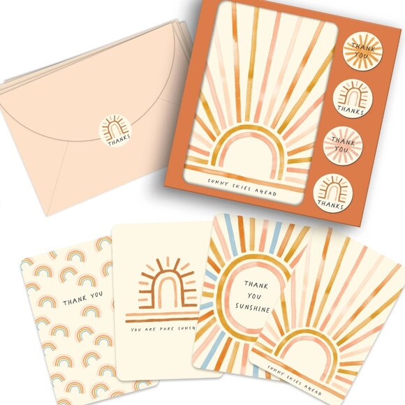 Studio Oh Sunny Skies Note Card Set with Stickers - Picture 3 of 7